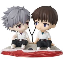 Rebuild of Evangelion Chibi Figure Shinji Ikari & Kaworu Nagisa 8 cm      