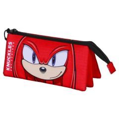Sonic - The Hedgehog Triple Pencil case SEGA Knuckles Sight Red