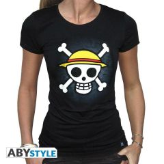 One Piece T-shirt: Skull with map (woman) - S size