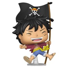 One Piece POP! Vinyl Animation Figure Luffy w/Flag 9 cm 