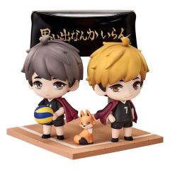 Haikyu!! Qset+ Mini Figures 2-Pack Atsumu Miya & Osamu Miya 8 cm