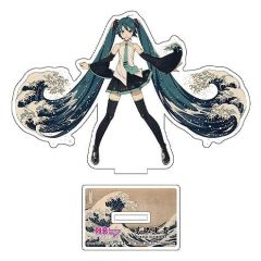 Hatsune Miku x Katsushika Hokusai iXima Die-Cut Acrylic Stand The Great Wave off Kanagawa 10 cm (5)