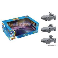 Sonic the Hedgehog Pull & Speed Pull-back car Sonic Racing CrossWorlds - Pack of 3